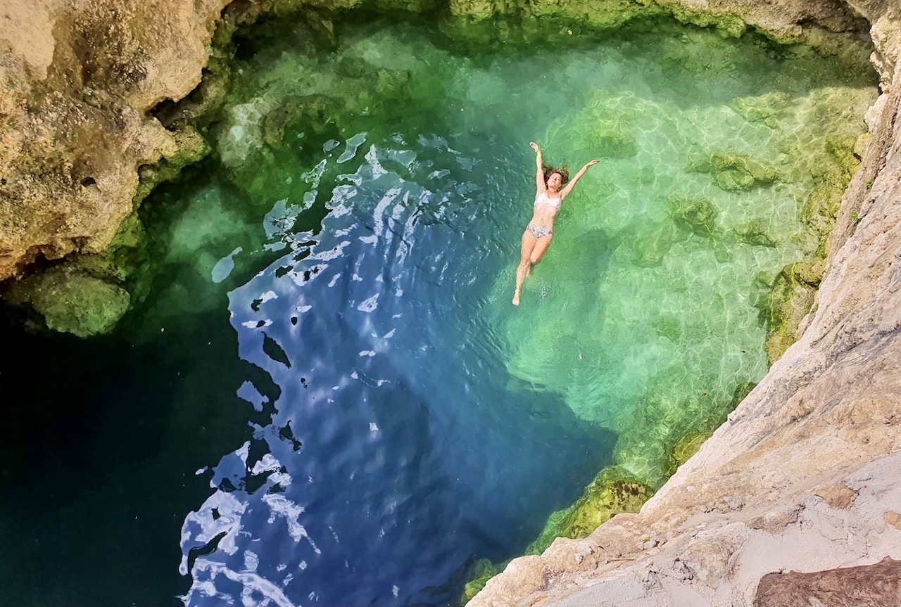 Privé Tour Puerto Morelos: Snorkelen & varen, afgelegen cenote in de jungle, wildlife nursery en verken downtown Puerto Morelos!